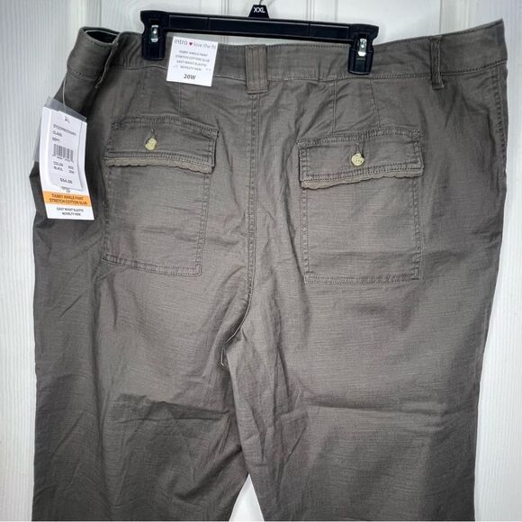 New! Intro Love the Fit Tabby Ankle Waist Elastic Green Women’s Pants Sz 20W - Picture 4 of 11